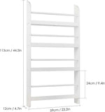 4-Tier Wall Mounted Bookshelf - Giggle Tots