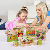 6-in-1 Wooden Puzzle Cubes - Giggle Tots