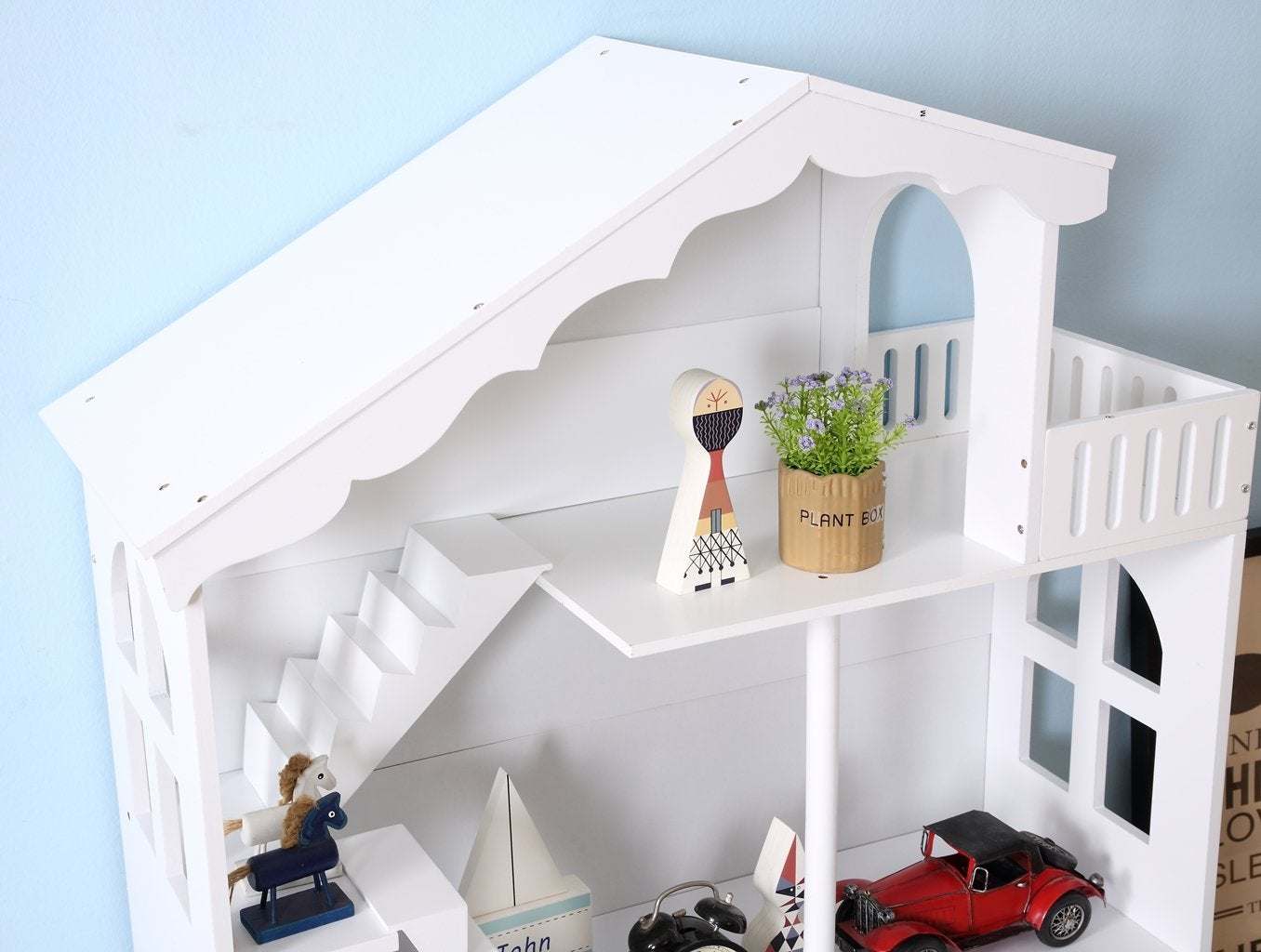 Kids Funnel Ella White Dollhouse Bookcase - Giggle Tots