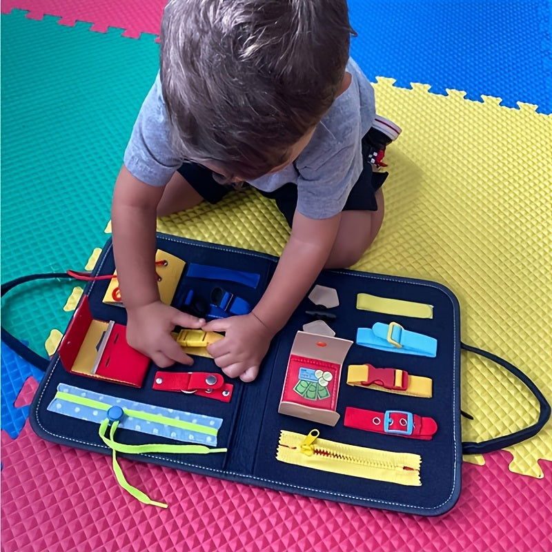 Montessori Sensory Busy Board - Giggle Tots