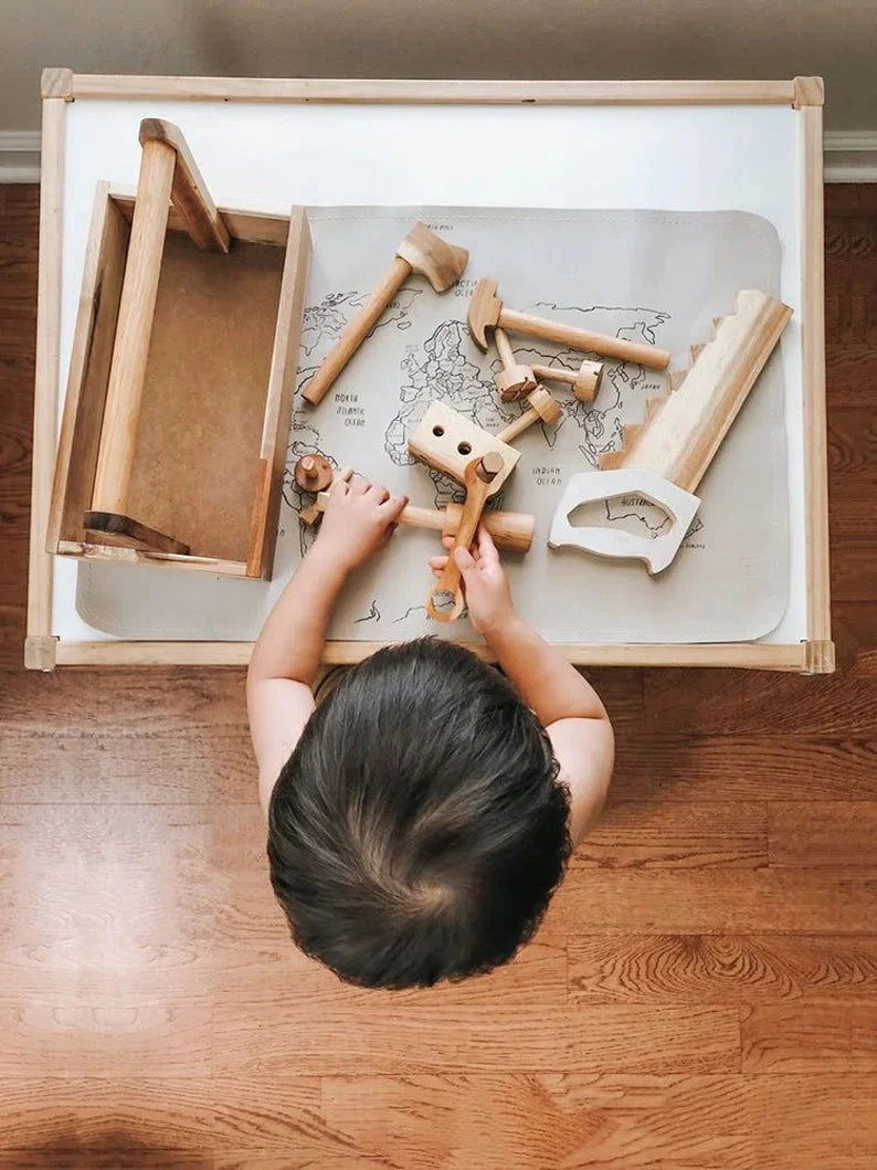 Natural Wooden Tool Set - Giggle Tots