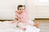 Peony Ruffle Angel Bib - Giggle Tots