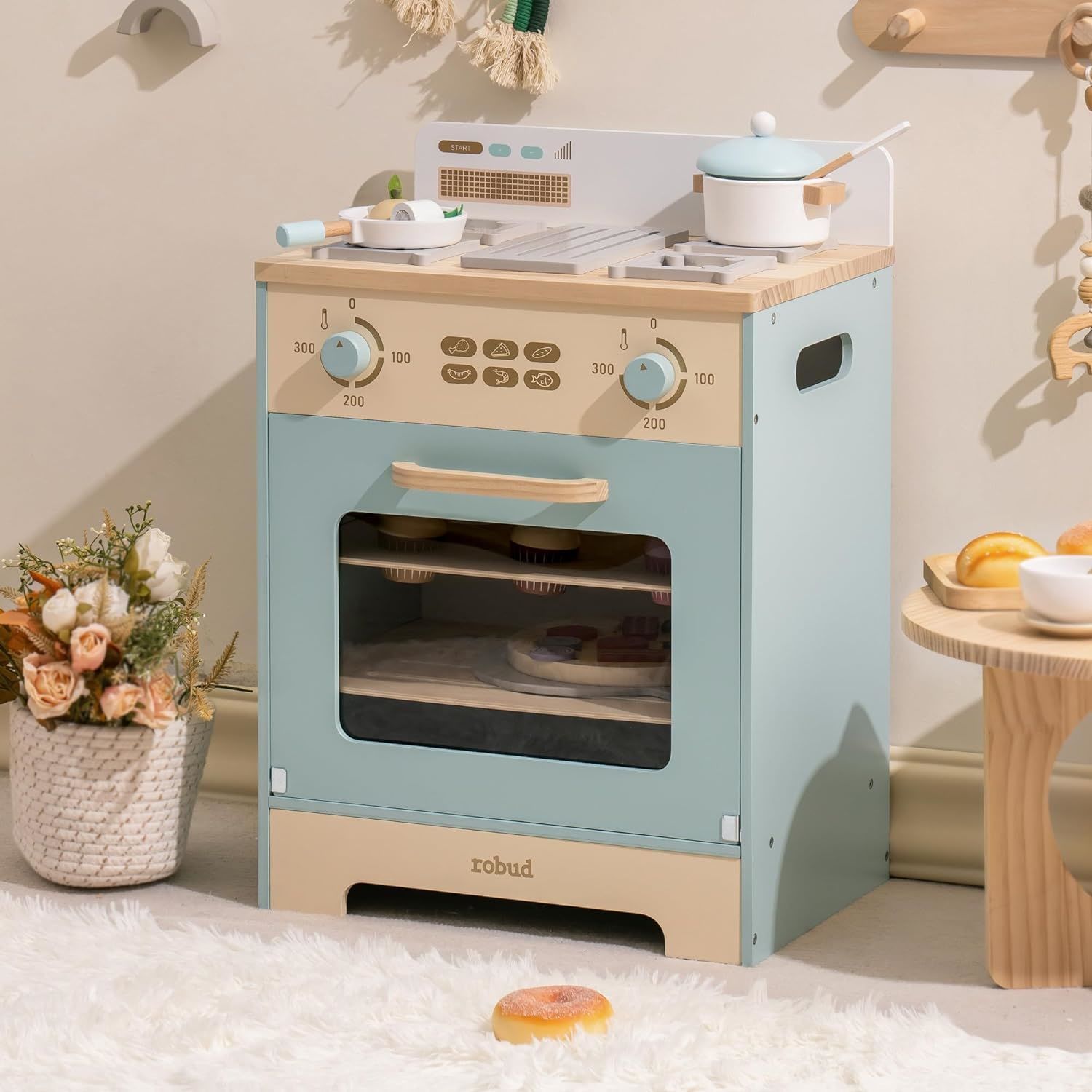 Pretend Play Wooden Oven - Giggle Tots