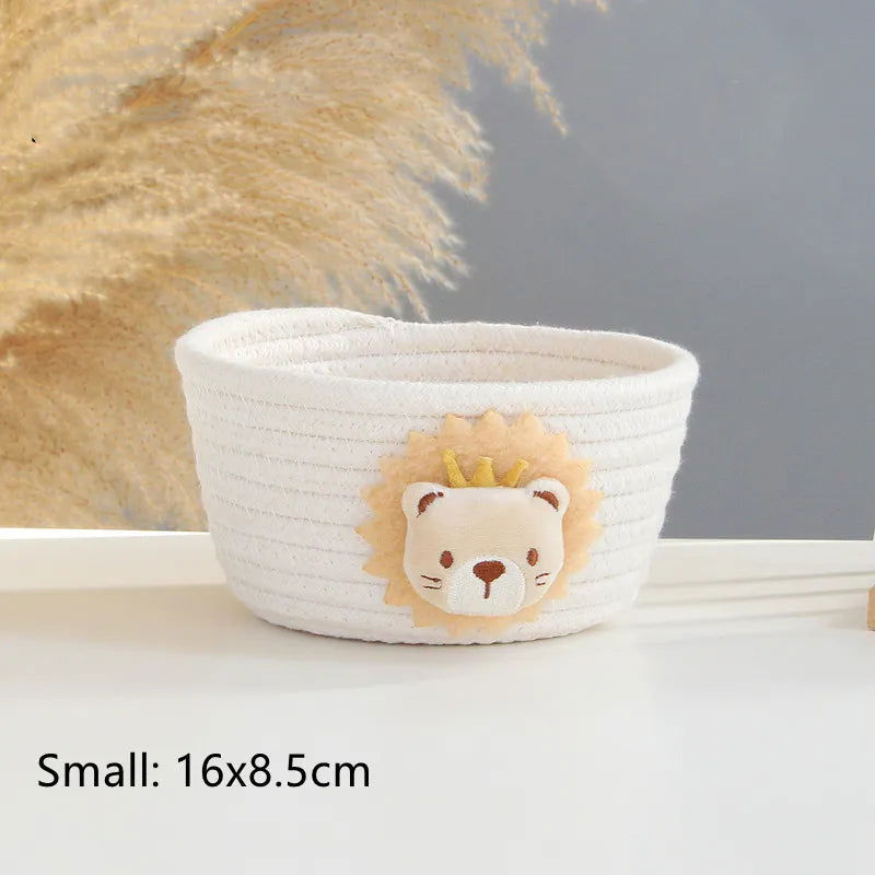 Round Cotton Rope Storage Basket - Giggle Tots