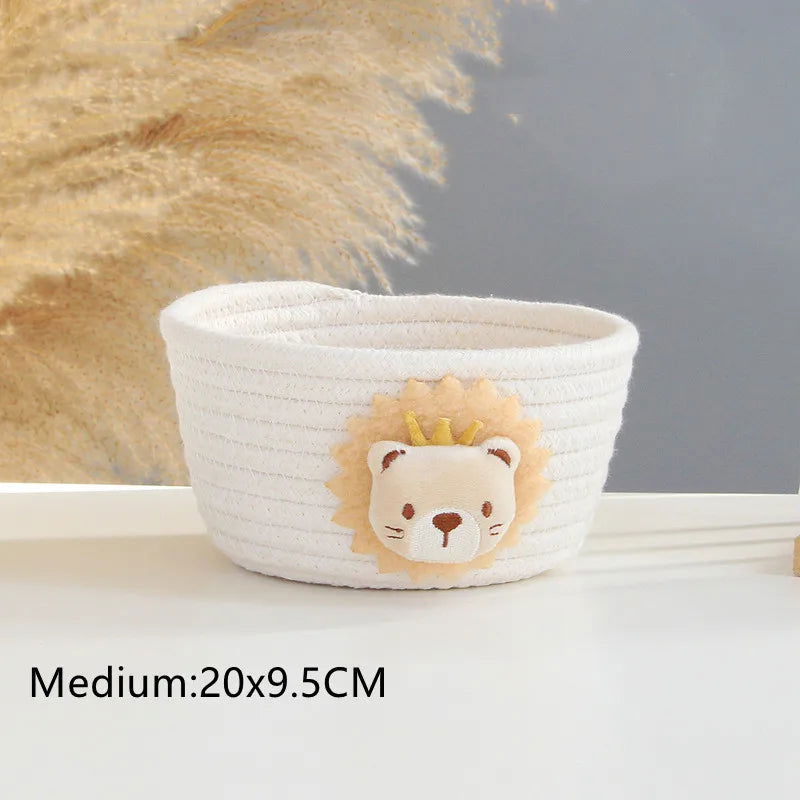 Round Cotton Rope Storage Basket - Giggle Tots