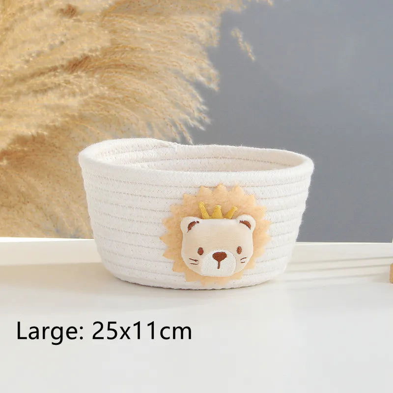 Round Cotton Rope Storage Basket - Giggle Tots