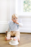 Sky Ruffle Angel Bib - Giggle Tots