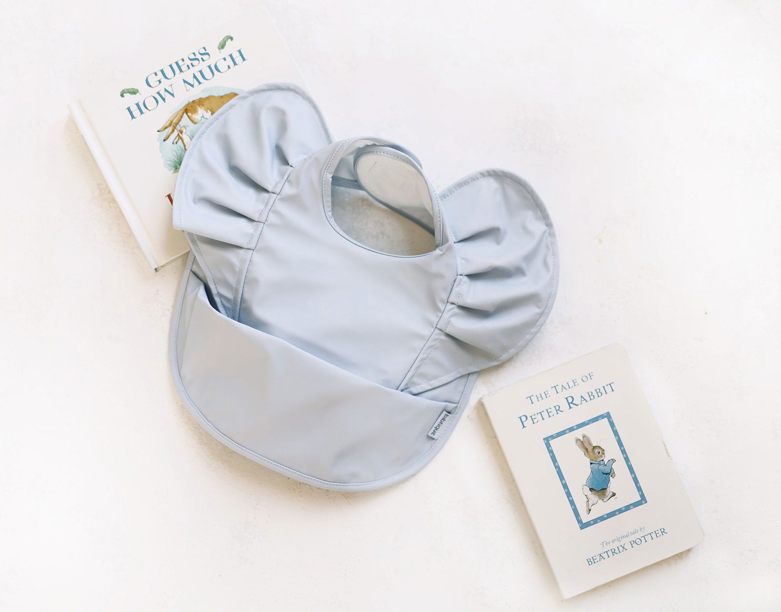 Sky Ruffle Angel Bib - Giggle Tots