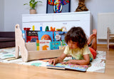 Wave Design Wooden Bookshelf - Giggle Tots