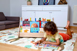 Wave Design Wooden Bookshelf - Giggle Tots