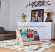 Wave Design Wooden Bookshelf - Giggle Tots