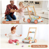 Wooden Baby Walker Push Toy - Giggle Tots