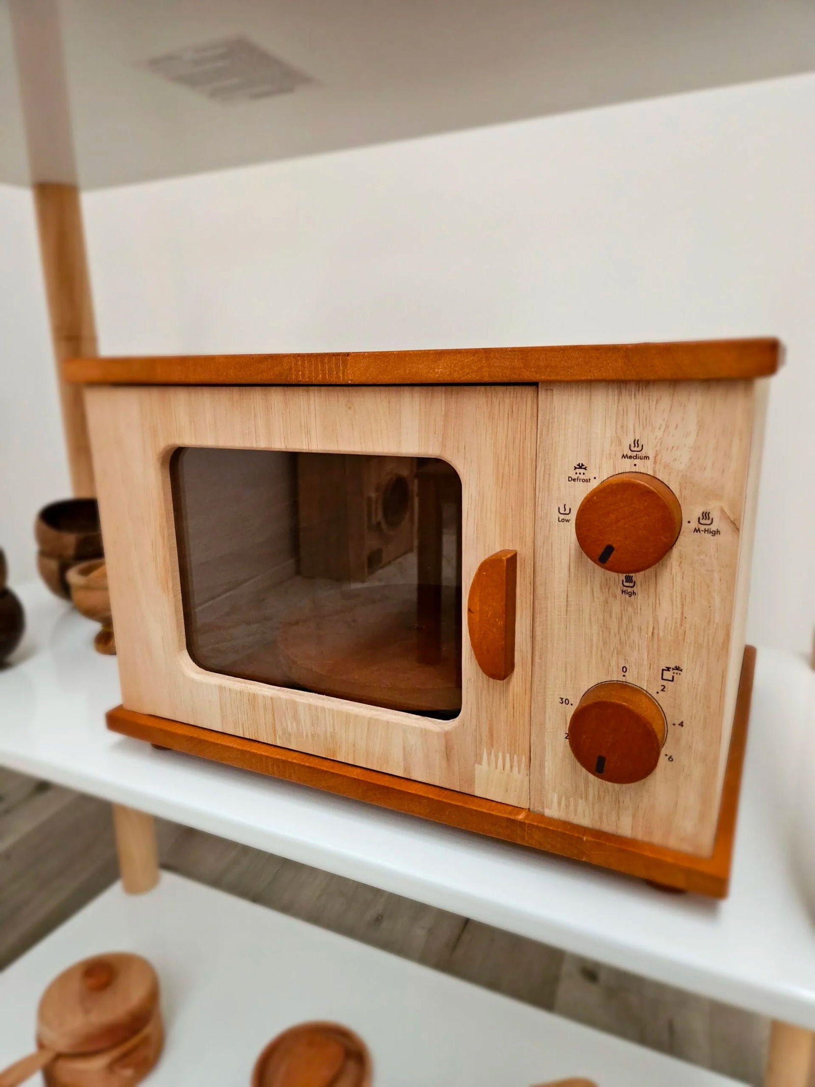 Wooden Microwave Oven - Giggle Tots