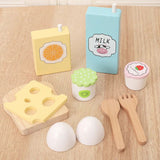 Wooden Pretend Play Food Set - Giggle Tots