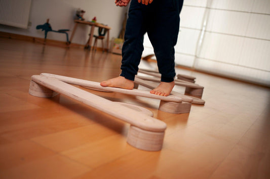 Wooden Balance Beam and Stepping Stones Set